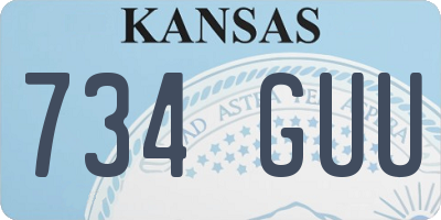 KS license plate 734GUU