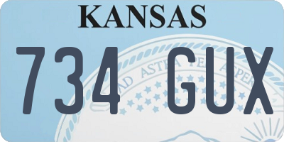 KS license plate 734GUX