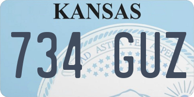 KS license plate 734GUZ