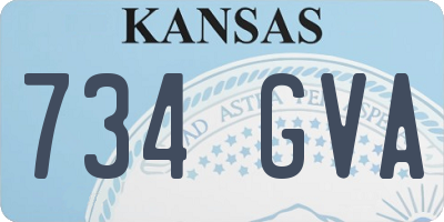 KS license plate 734GVA