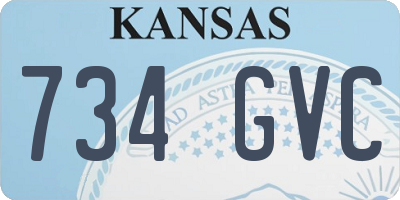 KS license plate 734GVC