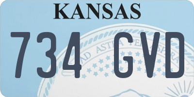 KS license plate 734GVD