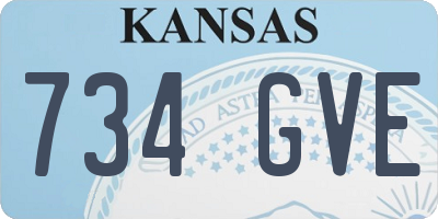 KS license plate 734GVE