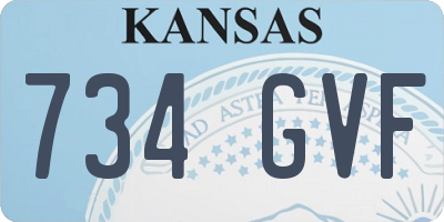 KS license plate 734GVF