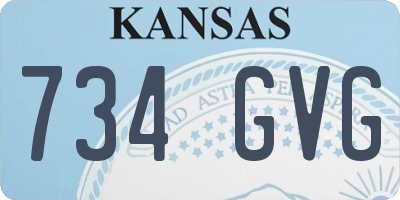 KS license plate 734GVG