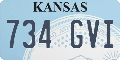 KS license plate 734GVI