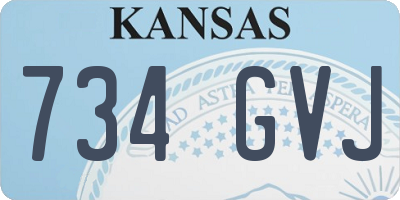 KS license plate 734GVJ