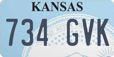 KS license plate 734GVK