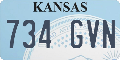 KS license plate 734GVN