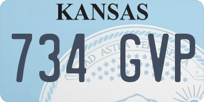 KS license plate 734GVP