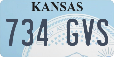KS license plate 734GVS