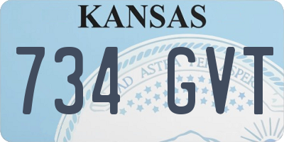 KS license plate 734GVT