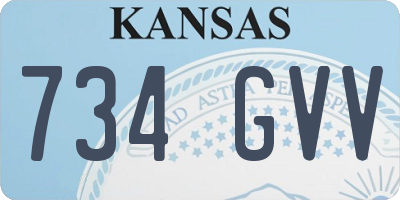 KS license plate 734GVV