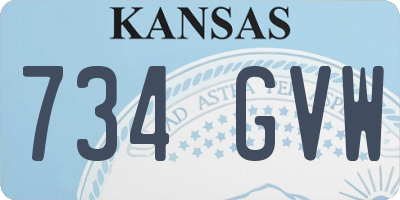 KS license plate 734GVW