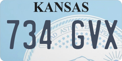 KS license plate 734GVX
