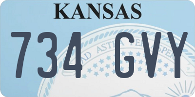 KS license plate 734GVY