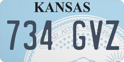 KS license plate 734GVZ