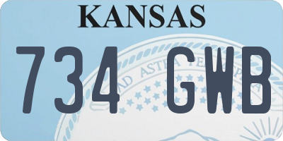 KS license plate 734GWB
