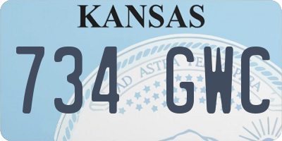 KS license plate 734GWC