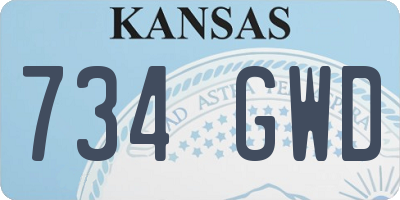 KS license plate 734GWD