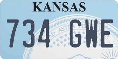 KS license plate 734GWE