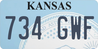 KS license plate 734GWF