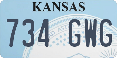 KS license plate 734GWG
