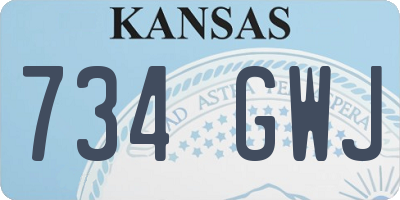 KS license plate 734GWJ
