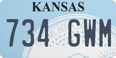 KS license plate 734GWM