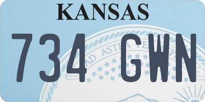 KS license plate 734GWN