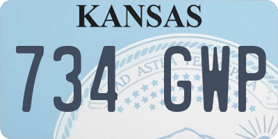 KS license plate 734GWP