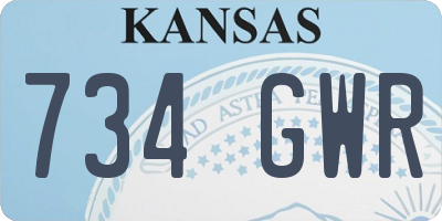 KS license plate 734GWR