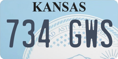 KS license plate 734GWS