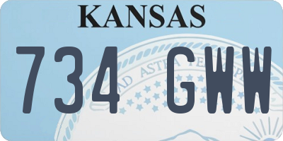 KS license plate 734GWW