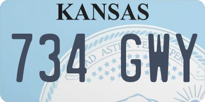 KS license plate 734GWY