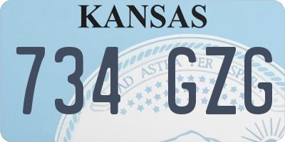 KS license plate 734GZG