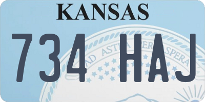 KS license plate 734HAJ