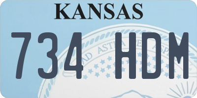KS license plate 734HDM
