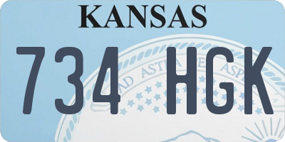 KS license plate 734HGK