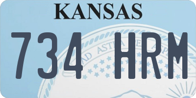 KS license plate 734HRM