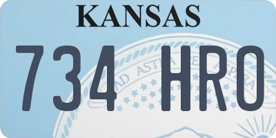 KS license plate 734HRO