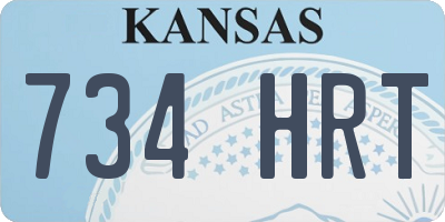 KS license plate 734HRT