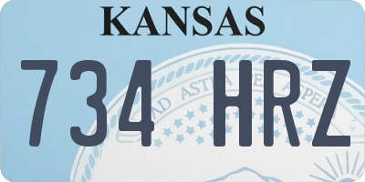 KS license plate 734HRZ