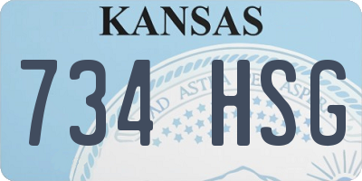 KS license plate 734HSG