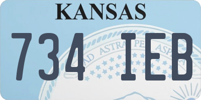 KS license plate 734IEB