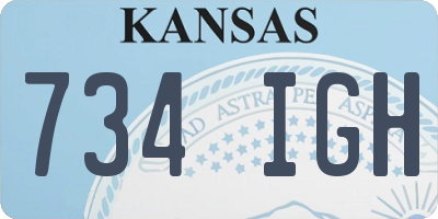 KS license plate 734IGH