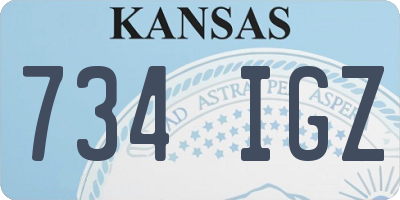 KS license plate 734IGZ