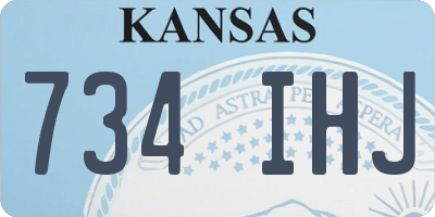 KS license plate 734IHJ