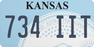 KS license plate 734IIT