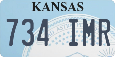 KS license plate 734IMR